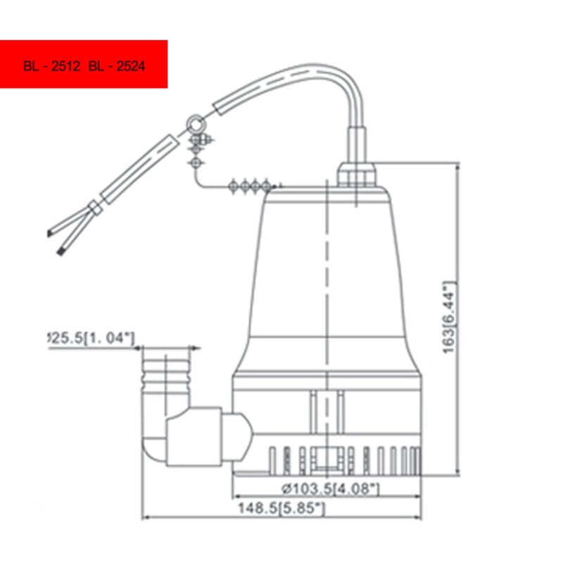 1100 GPH Submersible DC Pump - 12V / 24V -- 1 in. - Boat & Marine Pump - Image 2