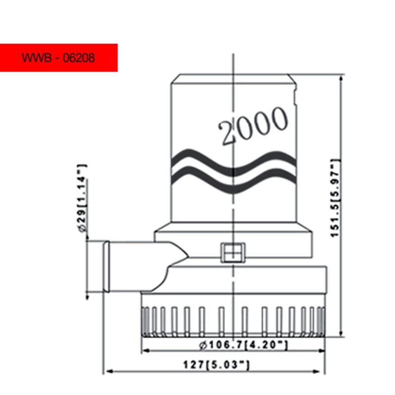 2000GPH Submersible Bilge Pump - 12V/24V - DC - 1 in. - Boat & Marine Pump - Image 2