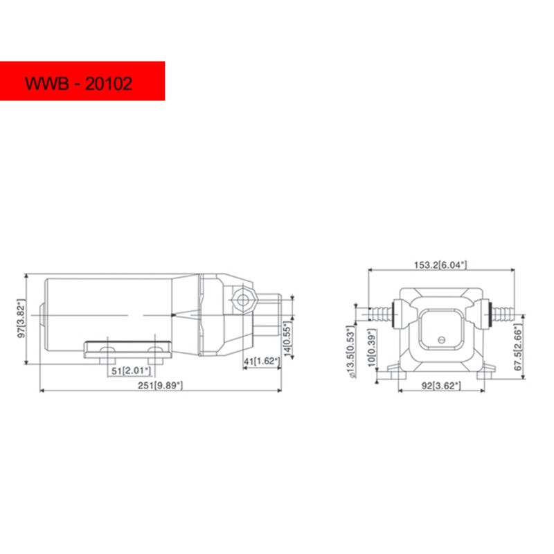 210 GPH Auto Diaphragm Pump - 12V- DC - Water System Pump - Image 2