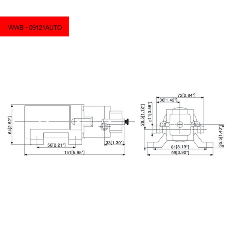 57 GPH Auto Diaphragm Pump - 12V / 24V - DC - Water System Pump - Image 2