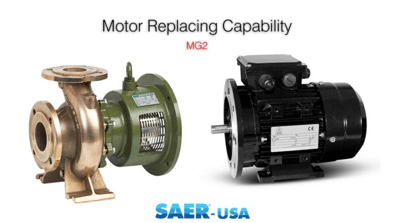 Electrical Centrifugal Pump — 68,700 GPH, 30 HP, 22 Kw, 460 Volts - 60 Hz - SAER MG2 80-160C-M (Bronze) - Image 2