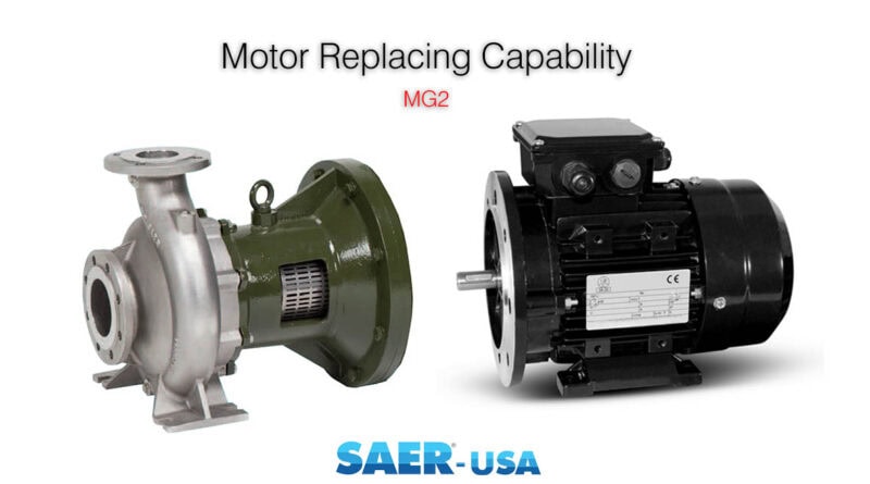 Electrical Centrifugal Pump — 42,300 GPH, 20 HP, 15 Kw, 460V, 3Phase - 60Hz - SAER MG2X 80-160E-M, D140  (SS316) - Image 2