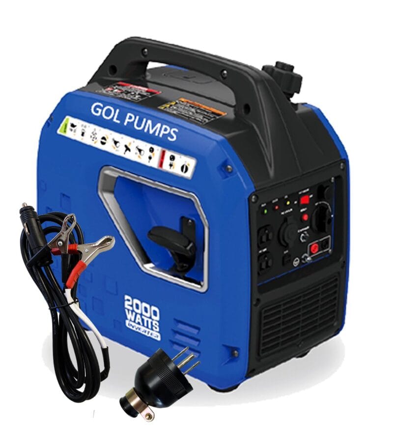 Gol Pump 2000 Watt Portable Inverter Generator, Gasoline, Silent - Model BQH2000-A
