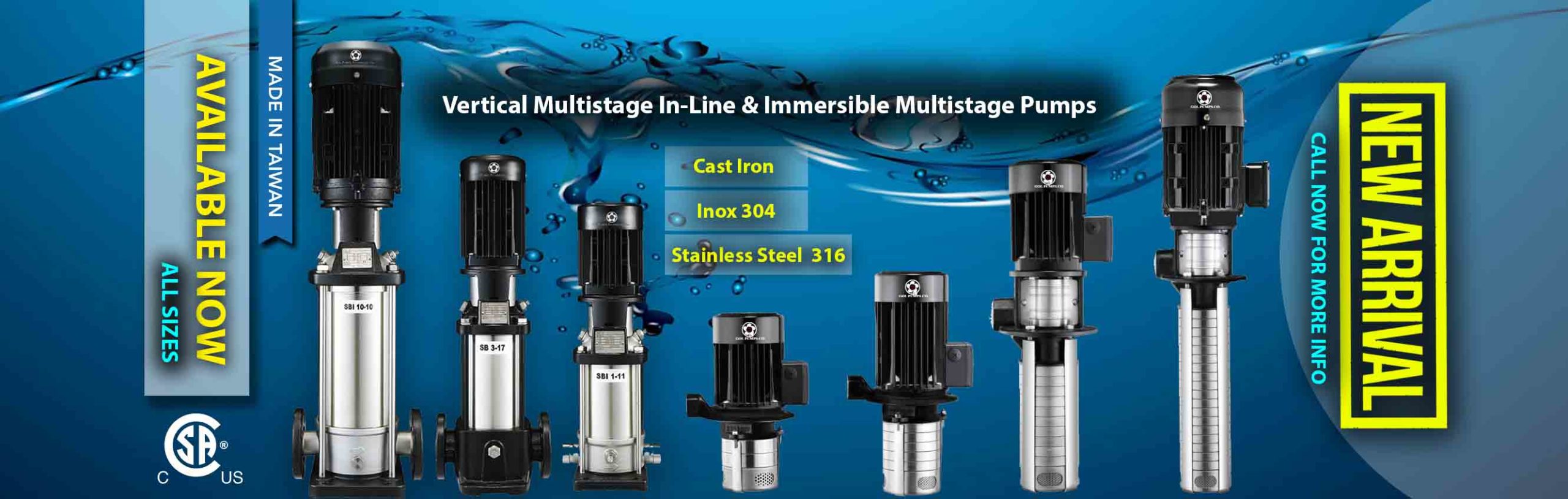 Gol Pumps-Pumpdepot-Multistage Vertical Pumps and immersible pumps