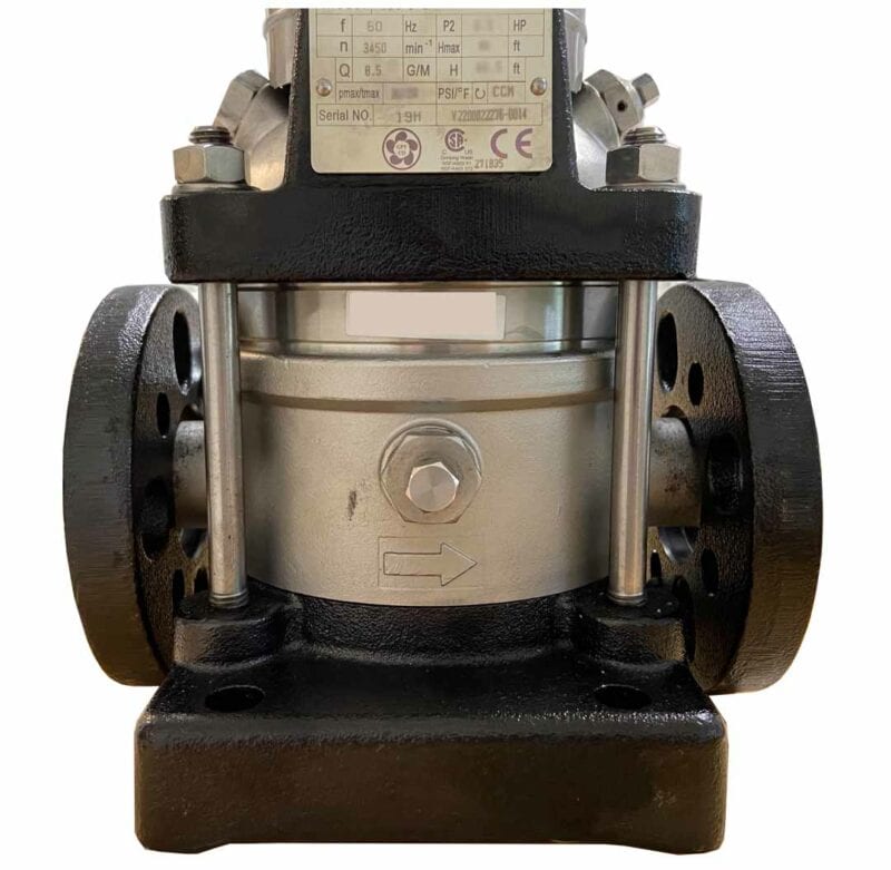 Vertical Multistage Centrifugal Pump, 5.5HP, 7500GPH, 220/480V, 3PHASE, Model SBI 15-3, SS304 - Image 3