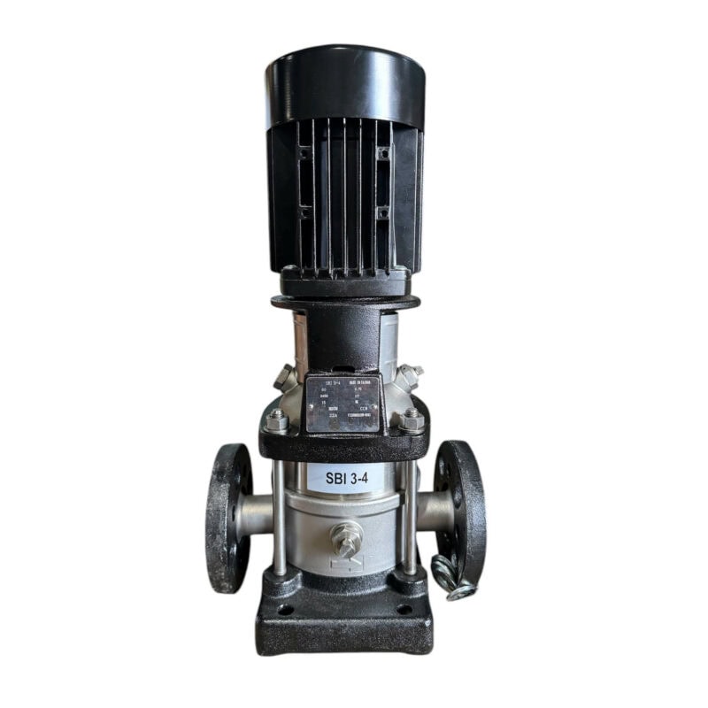 Vertical Multistage Centrifugal Pump, 0.75HP, 1410GPH, 208-230/460V, Model SBI 3-4, SS304