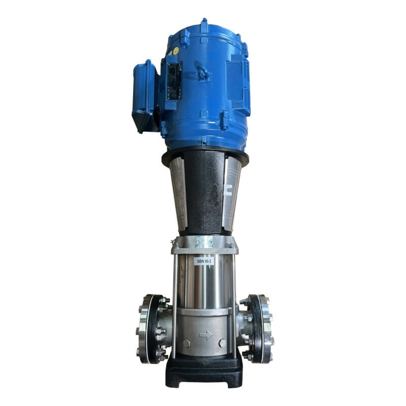 Vertical Multistage Centrifugal Pump, 40HP, 38400GPH, 230/460V, 3PHASE, Model SBI 90-2, SS304