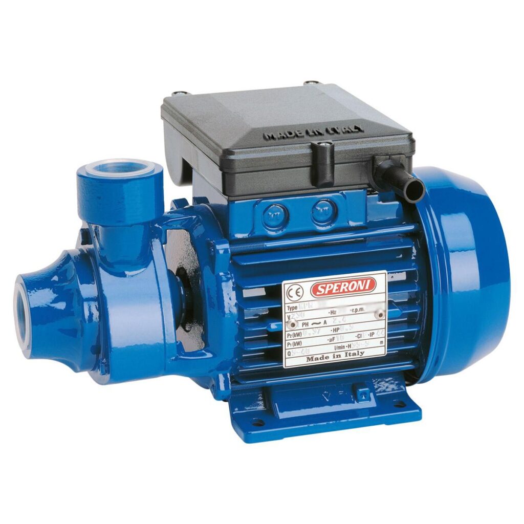 Speroni High Pressure Peripheral Volumetric  Water Pump for Clear water— 792 GPH, 0.8 HP, 1in. Ports - KPM80