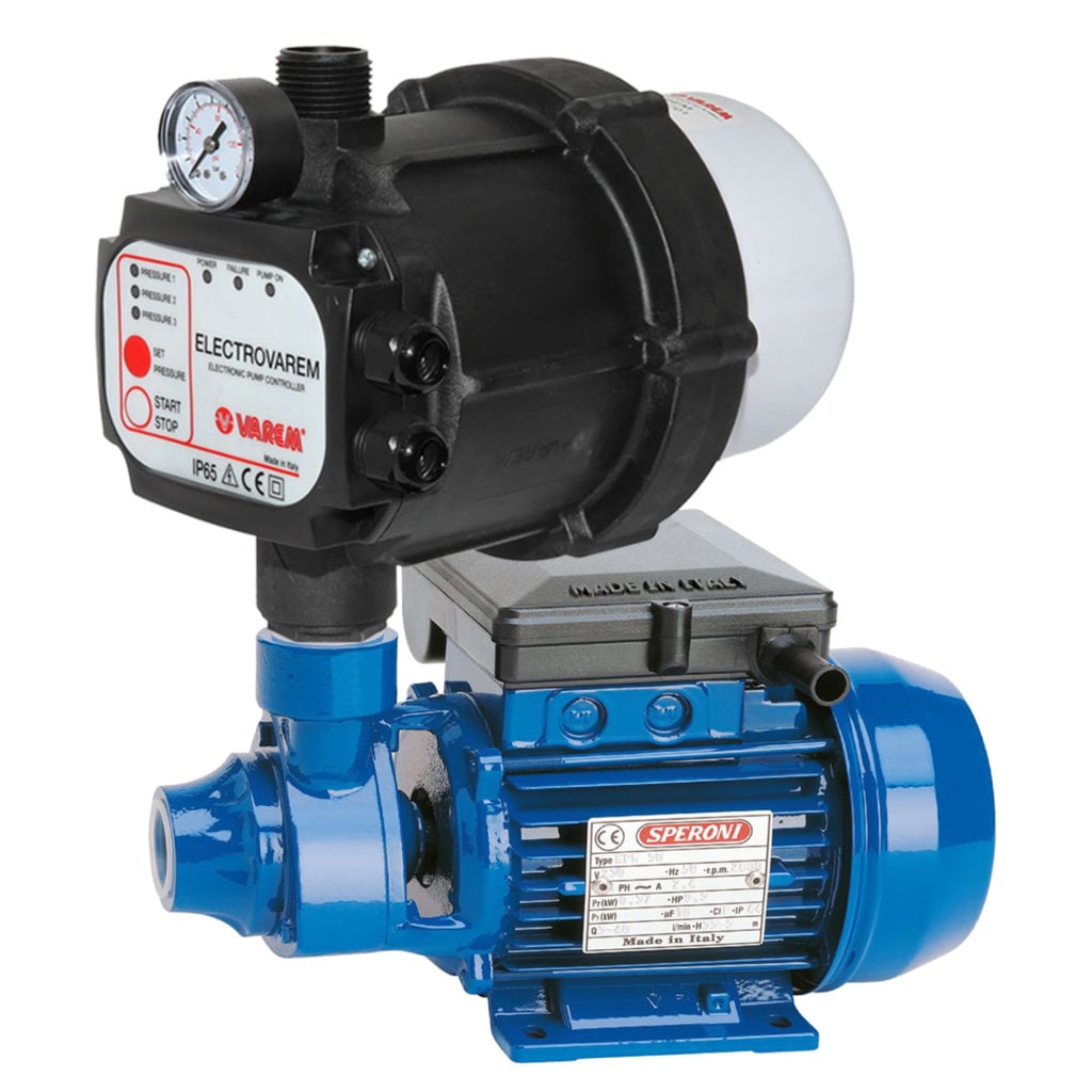 Booster Water Pump for Clear water Automatic,  554 GPH, 0.5 HP, 1in. Ports - KPM50 with controller
