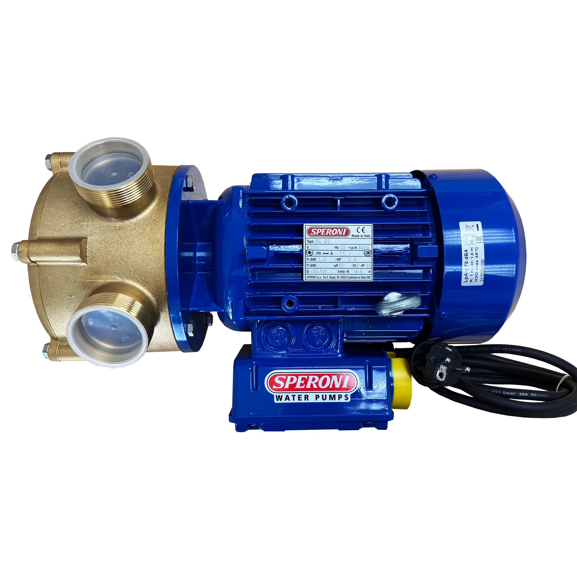 Two Way Selfpriming Transfer Pump— 3600GPH, 2.5HP, 3/4in. Ports – PM50 –  SPERONI –