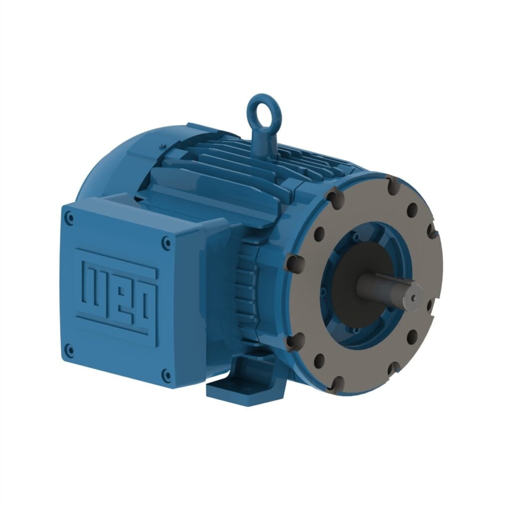 WEG Motor W21 Explosion-proof Motor Premium Efficiency - 5 HP, 230/460V - 3Ph, 3490RPM, TEFC, Foot-mounted, Model 00536XT3E184TC