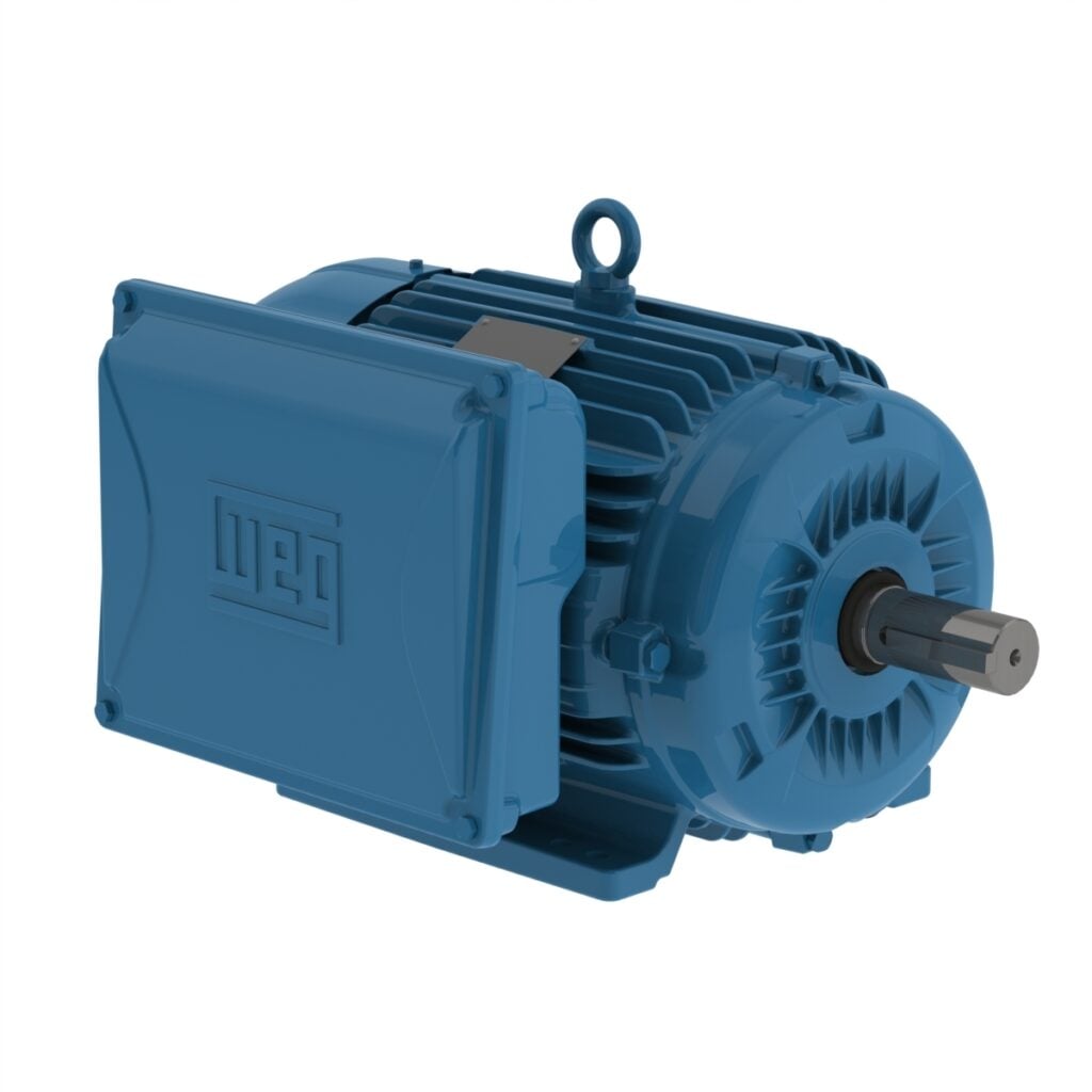 WEG Motor W22 - 10 HP, 208-230V - 1Ph, 3515RPM, TEFC, Foot-Mounted, Model 01036ES1E215T-W22