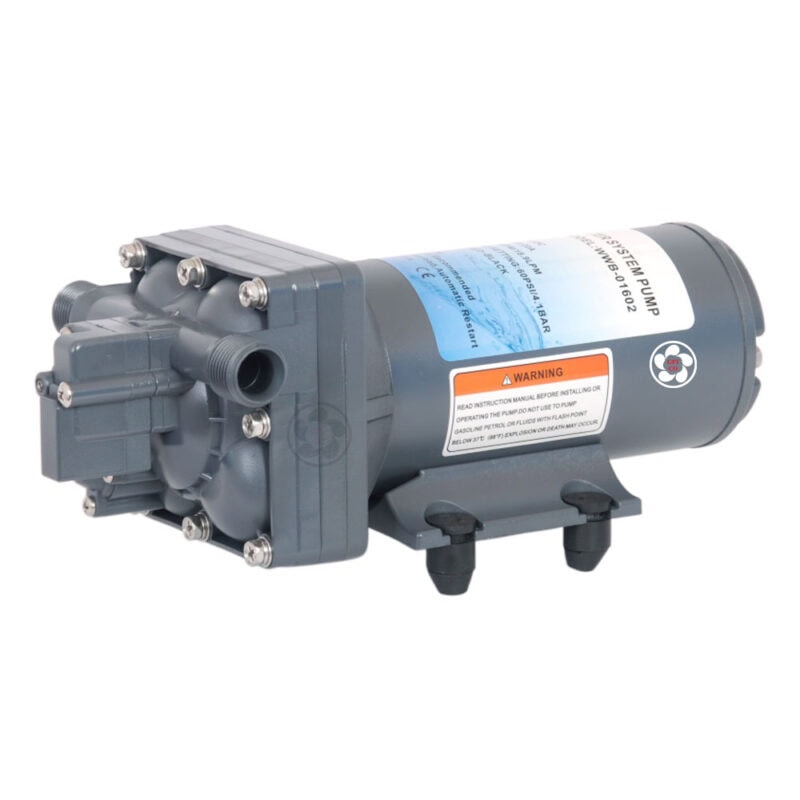 300 GPH Automatic Diaphragm Pump - 12V / 24V - DC - Washdown Pump