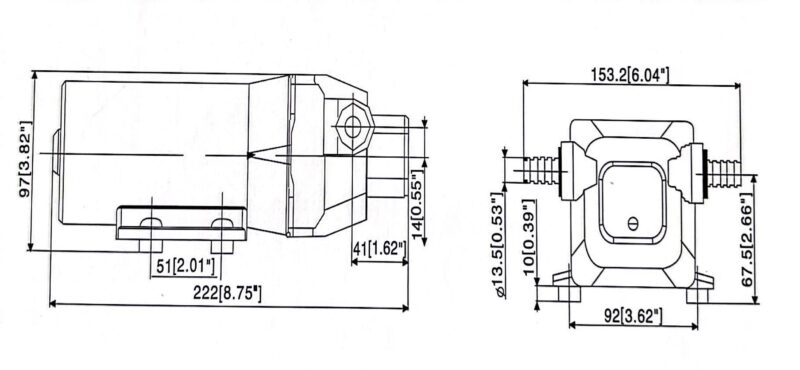 180 GPH Auto Diaphragm Pump - 12V - DC - Washdown Pump - Image 2