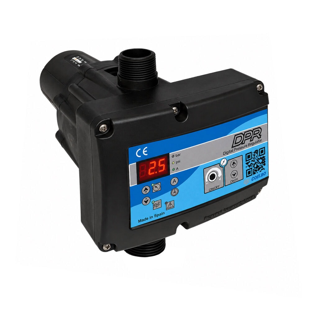 COELBO Automatic Pump Controller & Adjustable output pressure, 110/220V, 1P, 145 PSI, IP65, Model DPR ALT NPT 1" (Two Pumps Control)