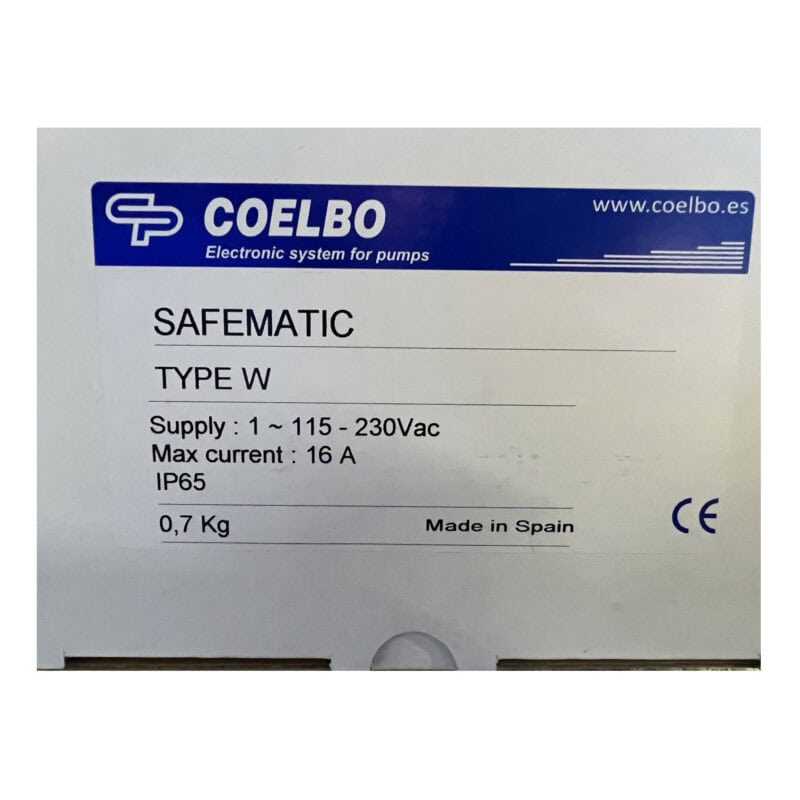 COELBO Electronic pump protector, 110/230, 1PHASE, 108 PSI, IP65, Model SAFEMATIC W - Image 2
