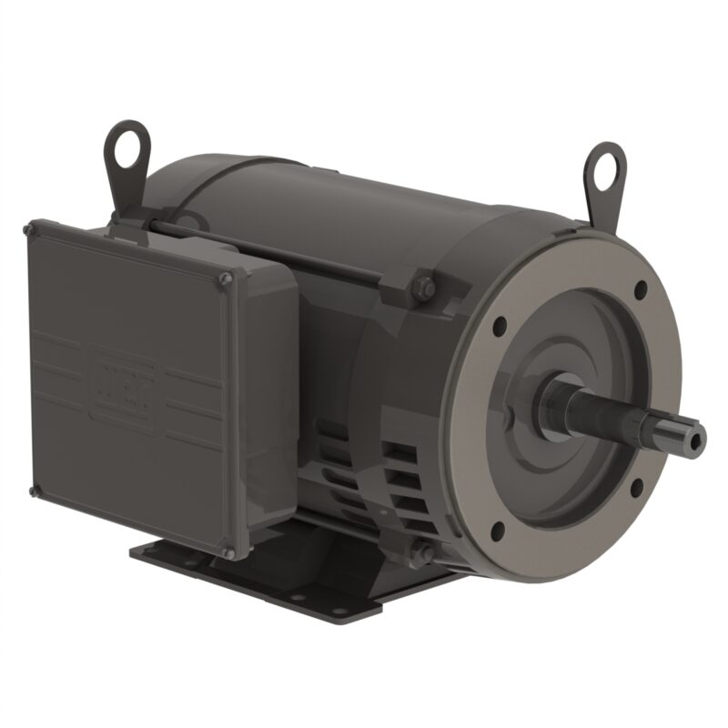WEG Close Coupled Motor - 7.5HP, 230V - 1Ph, 60 Hz, 3510RPM, ODP, Foot-mounted, Model 00736OS1C213JP