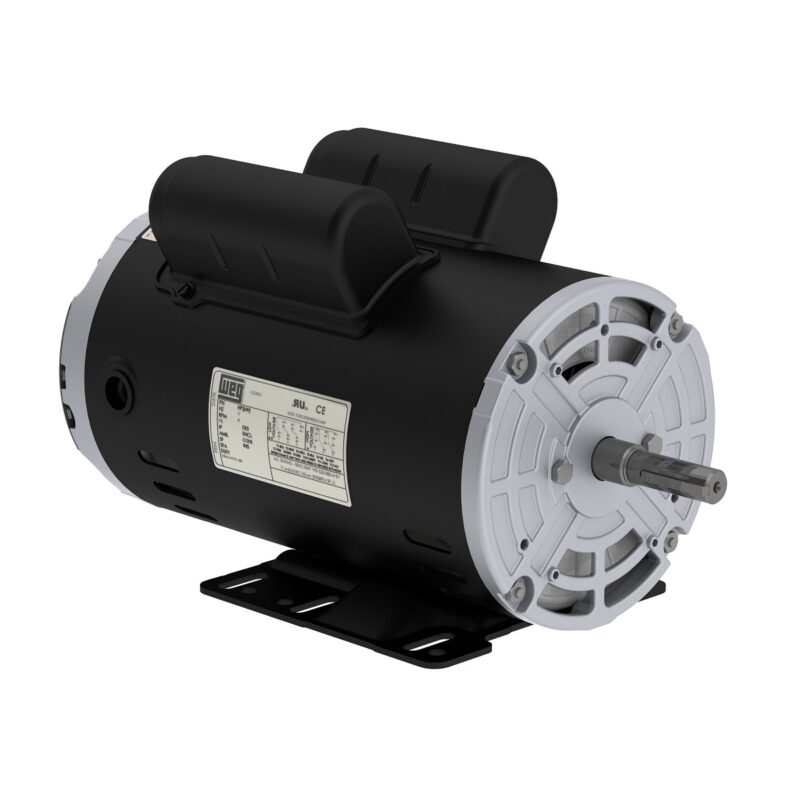 WEG Rolled Steel Motor - 1.5HP, 115/230V - 1Ph, 60 Hz, 1740RPM, ODP, Foot-mounted, Model 00158OT1B56-S