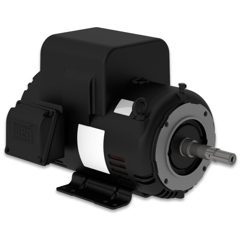 WEG Rolled Steel Motor - 3HP, 115/230V - 1Ph, 60 Hz, 3510RPM, ODP, Foot-mounted, Model 00336OS1B182JM-S