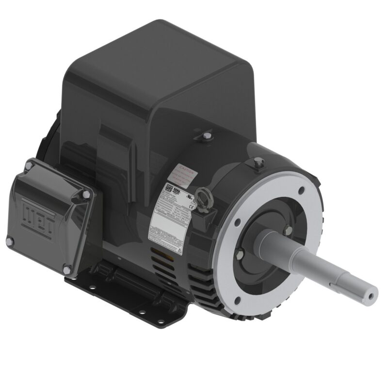 WEG Rolled Steel Motor - 3HP, 115/230V - 1Ph, 60 Hz, 3510RPM, ODP, Foot-mounted, Model 00336OS1B182JP-S