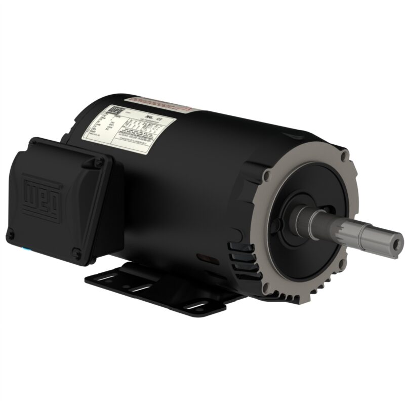 WEG Rolled Steel Motor - 3HP, 230/460V - 3Ph, 60 Hz, 3480RPM, ODP, Foot-mounted, Model 00336OT3E145JM-S