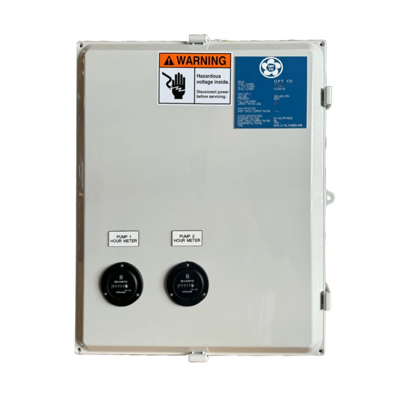 Gol Pumps Duplex Lift Station Control Panel, 30HP at 460V, 15HP at 230V, Three Phase, Model GPDL3 30/15 UL/4X
