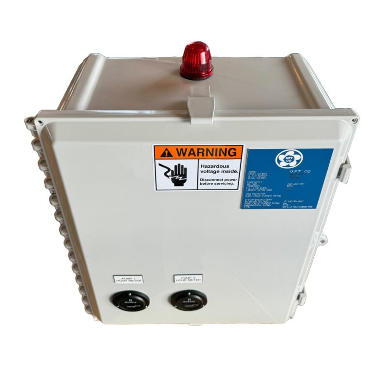 Gol Pumps Duplex Lift Station Control Panel, 30HP at 460V, 15HP at 230V, Three Phase, Model GPDL3 30/15 UL/4X - Image 2