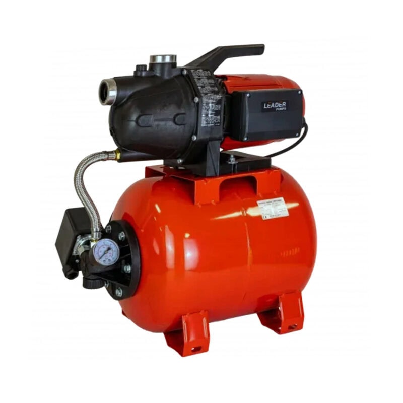 Leader 1/2 HP Self Priming Water Pressure Booster Pump with 4 Gal pressure tank , 960GPH, 115V , Model Ecomatic 110