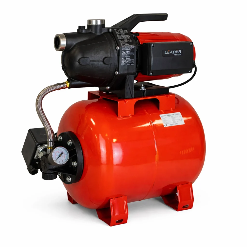 Leader 1/2 HP Self Priming Water Pressure Booster Pump with 4 Gal pressure tank , 960GPH, 115V , Model Ecomatic 110