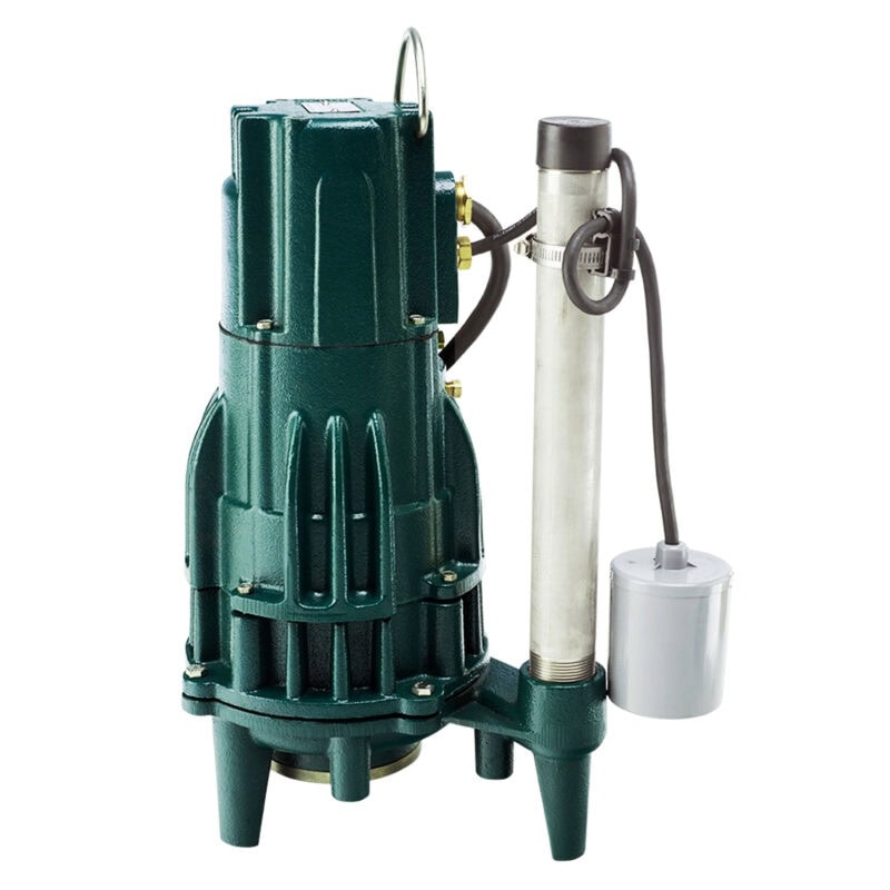 ZOELLER Automatic Grinder Pump 2 HP, 45 gpm @ 10 Ft. of Head, Cast Iron, 200-230V, 1Phase, Model WDH820