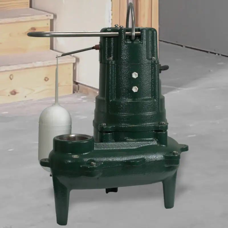ZOELLER Automatic Sewage Pump 1/2 HP, 110gpm @ 5 Ft. of Head, Cast Iron, 115V, 1Phase, Model M267 - Image 2