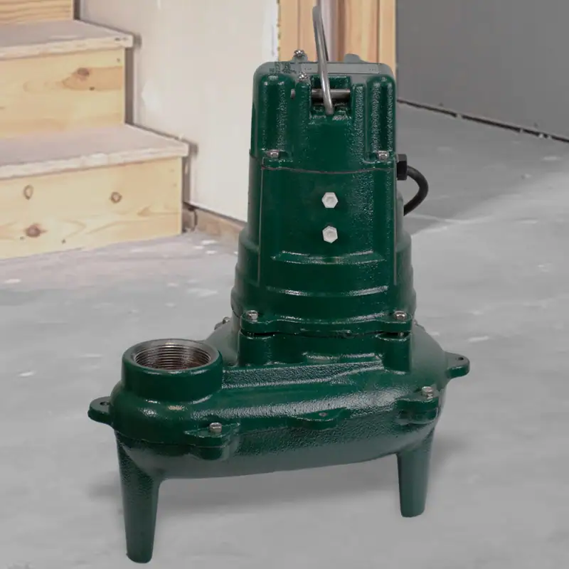 ZOELLER Sewage Pump 1/2 HP, 110gpm @ 5 Ft. of Head, Cast Iron, 115V, 1Phase, Model N267 - Image 4