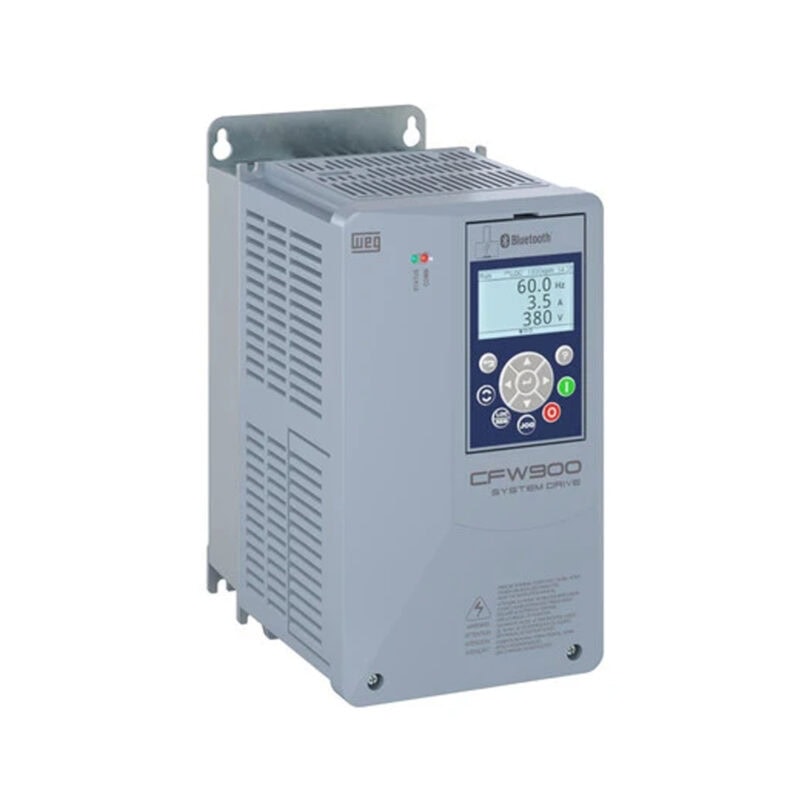 WEG DRIVE CFW900A04P6T2DB20Y2B, 3Ph,  200/240 V, IP20 STO/SS1 HMI with bluetooth