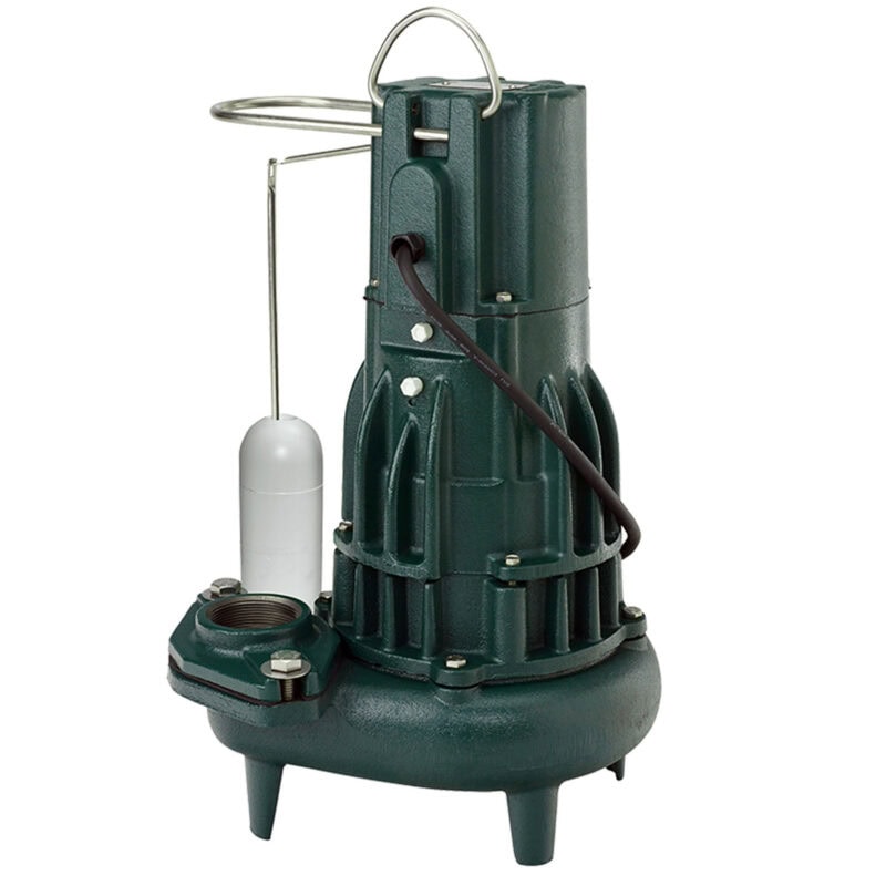 ZOELLER Automatic Sewage Pump 1HP, 180gpm @ 5 Ft. of Head, 230V, 1Phase, Model D284 with 15ft. Cord