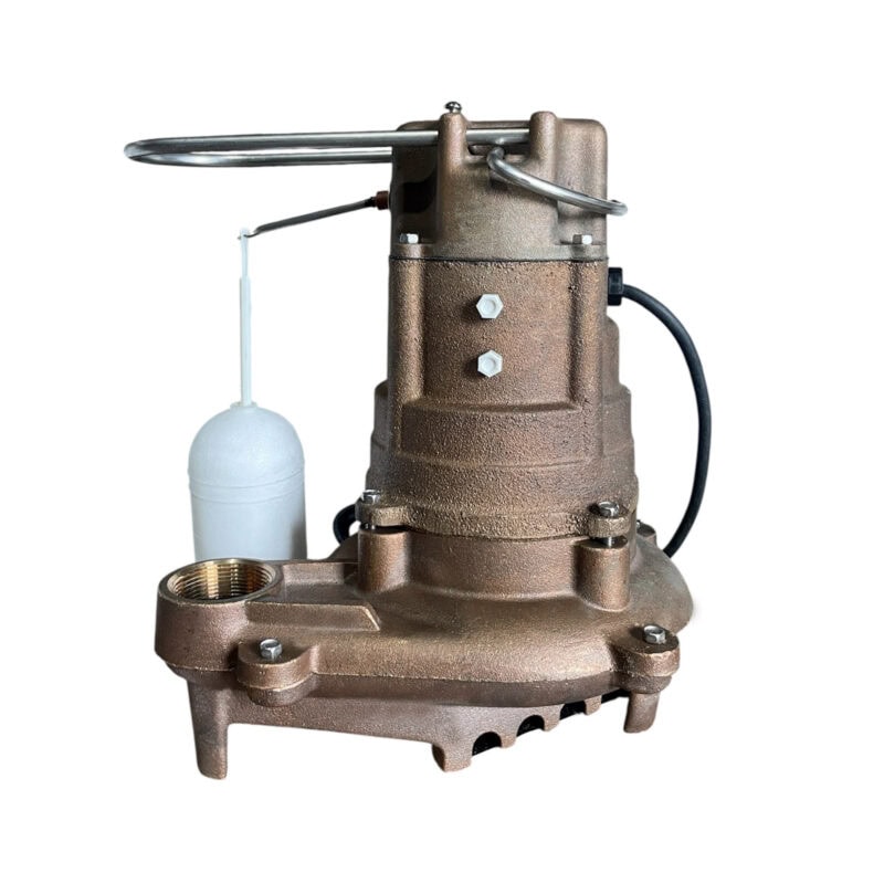 ZOELLER Bronze Automatic Sump Pump 1/2 HP, 90gpm @ 5 Ft. of Head, 230V, 1Phase, Model D139 with 10ft. Cord